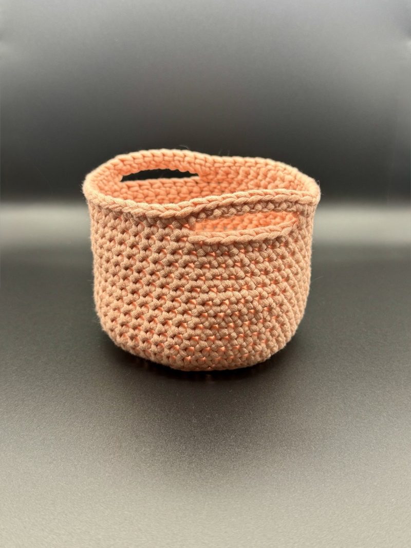 Handmade Crochet Nesting Baskets – Set of 3 Mini Trinket Storage Baskets