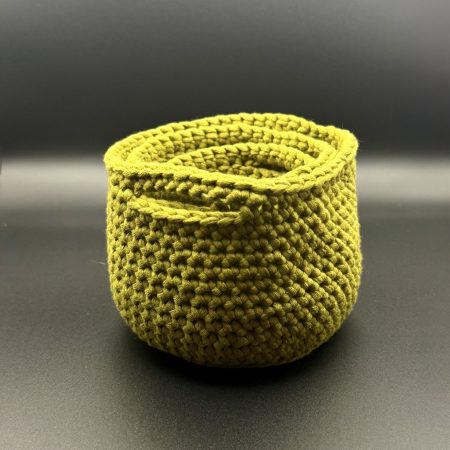 Handmade Crochet Nesting Baskets – Set of 3 Mini Trinket Storage Baskets