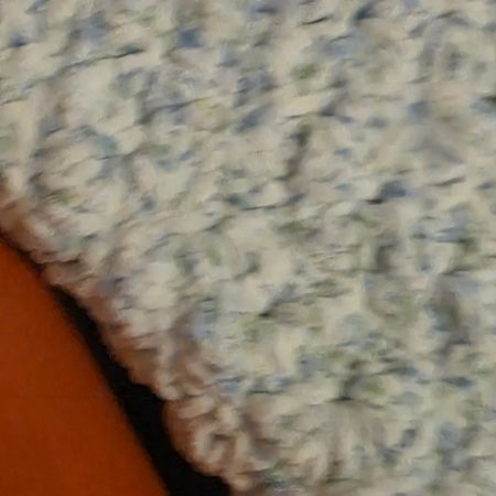 Soft Snugly Chunky blue and white Baby Blanket, 31 Inch Square