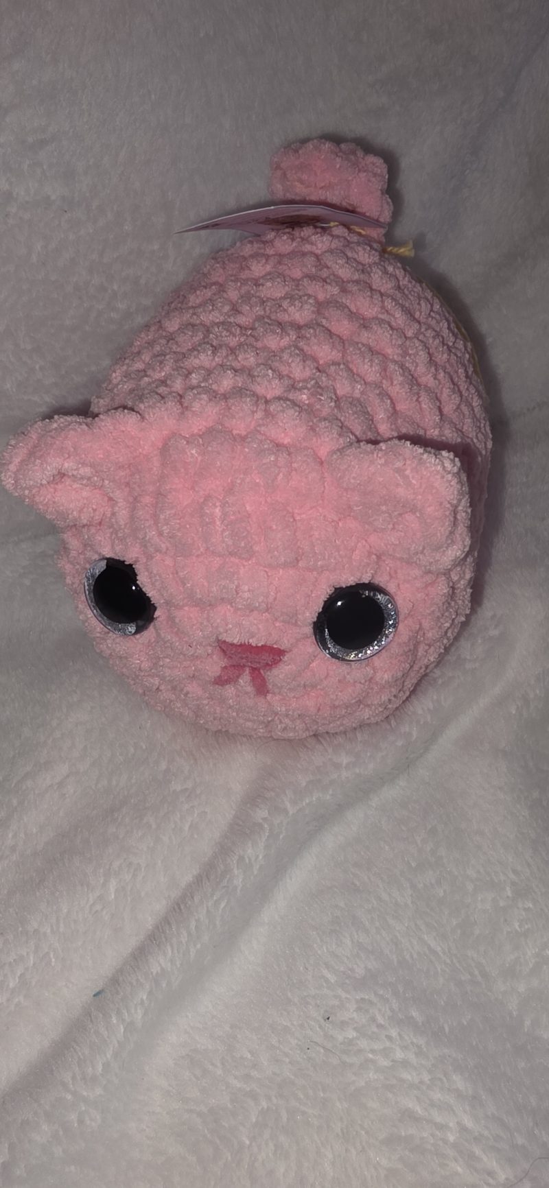 Hand Crocheted 8 Inch Plush Loaf Cat Soft Toy in Various Colours
