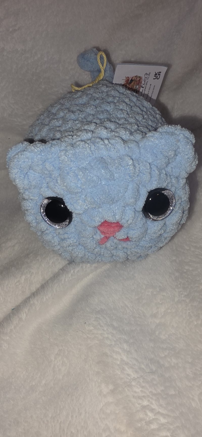 Hand Crocheted 8 Inch Plush Loaf Cat Soft Toy in Various Colours