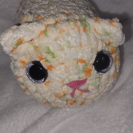 Hand Crocheted 8 Inch Plush Loaf Cat Soft Toy in Various Colours