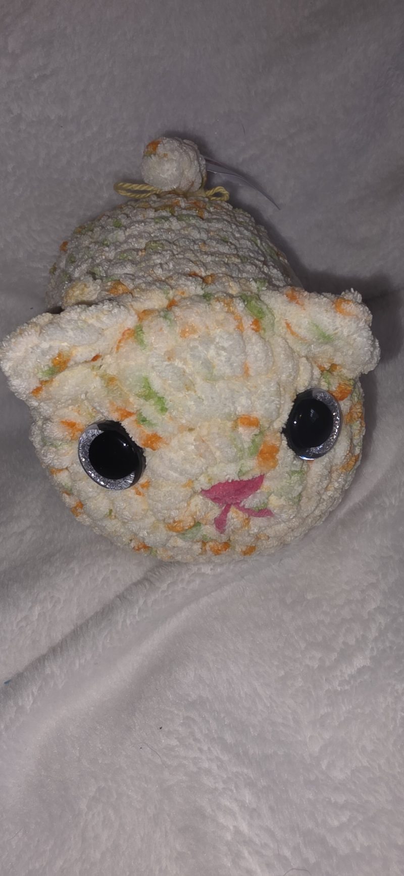 Hand Crocheted 8 Inch Plush Loaf Cat Soft Toy in Various Colours