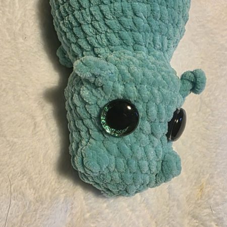 Handmade Crochet Chunky Hippopotamus Soft Toy, 6 Inches Long