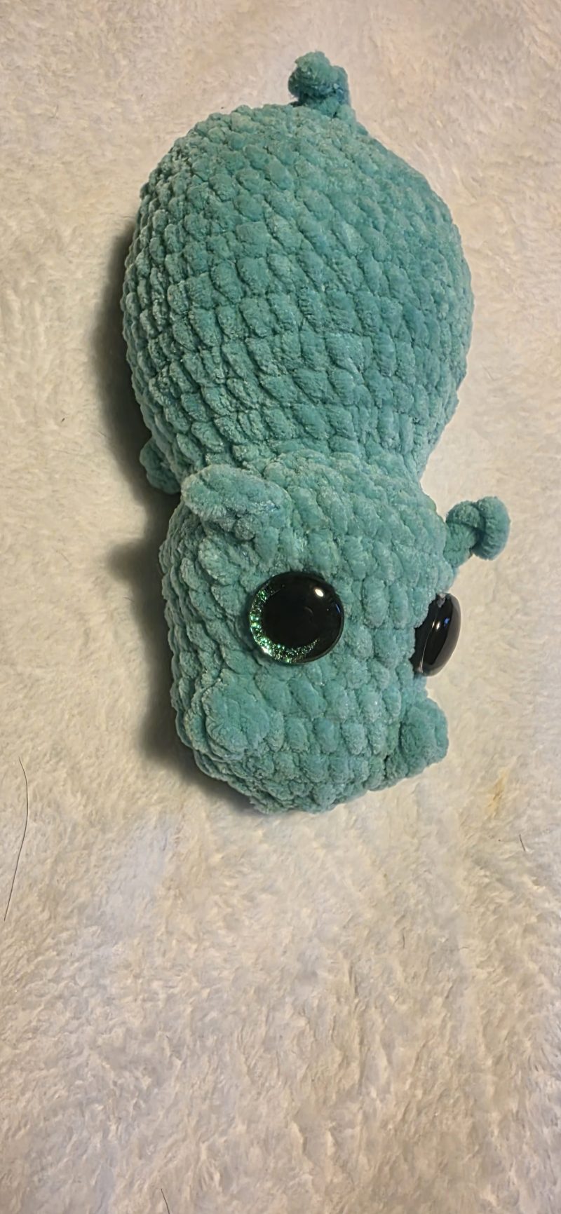 Handmade Crochet Chunky Hippopotamus Soft Toy, 6 Inches Long