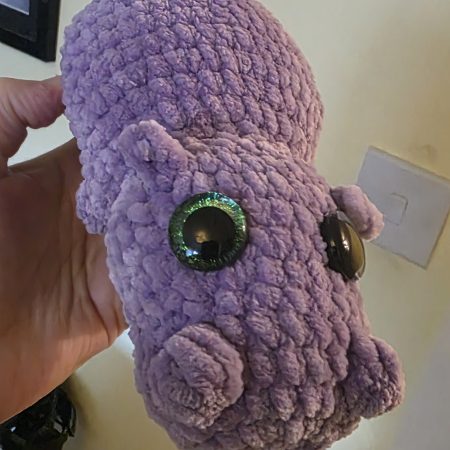 Handmade Crochet Chunky Hippopotamus Soft Toy, 6 Inches Long