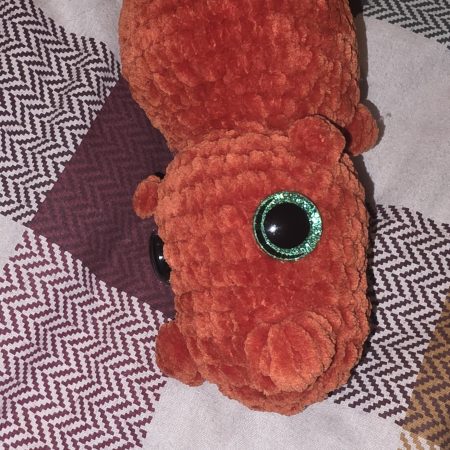 Handmade Crochet Chunky Hippopotamus Soft Toy, 6 Inches Long