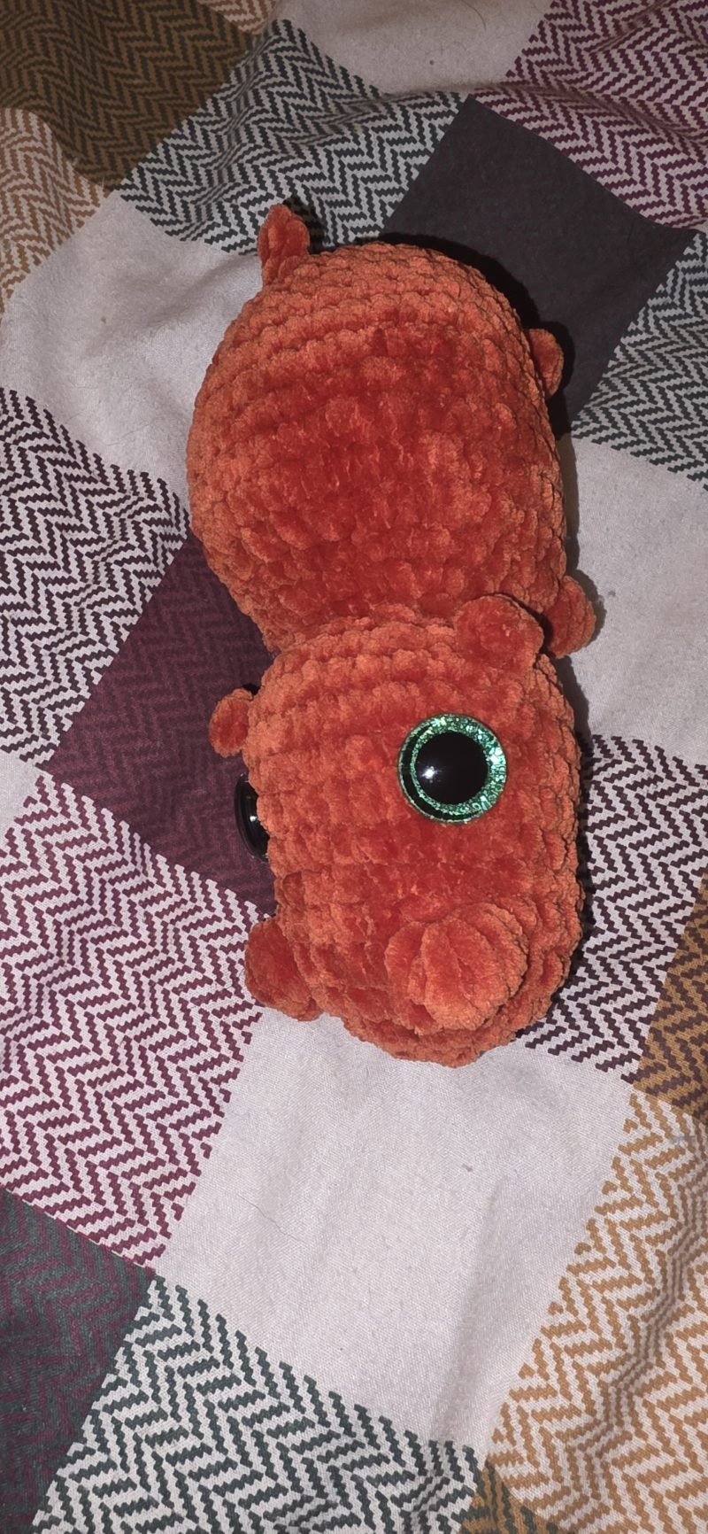 Handmade Crochet Chunky Hippopotamus Soft Toy, 6 Inches Long