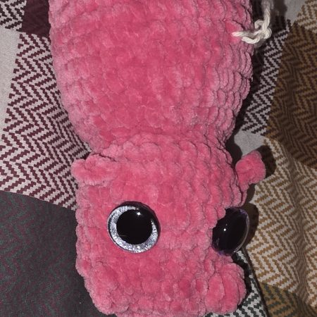 Handmade Crochet Chunky Hippopotamus Soft Toy, 6 Inches Long