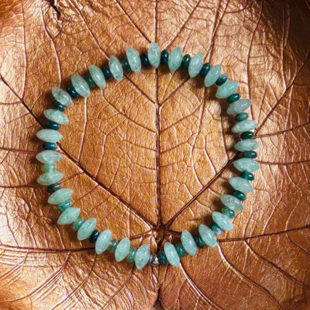 Handmade Green Aventurine & Moss Agate Bracelet 🌿