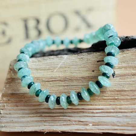 Handmade Green Aventurine & Moss Agate Bracelet 🌿
