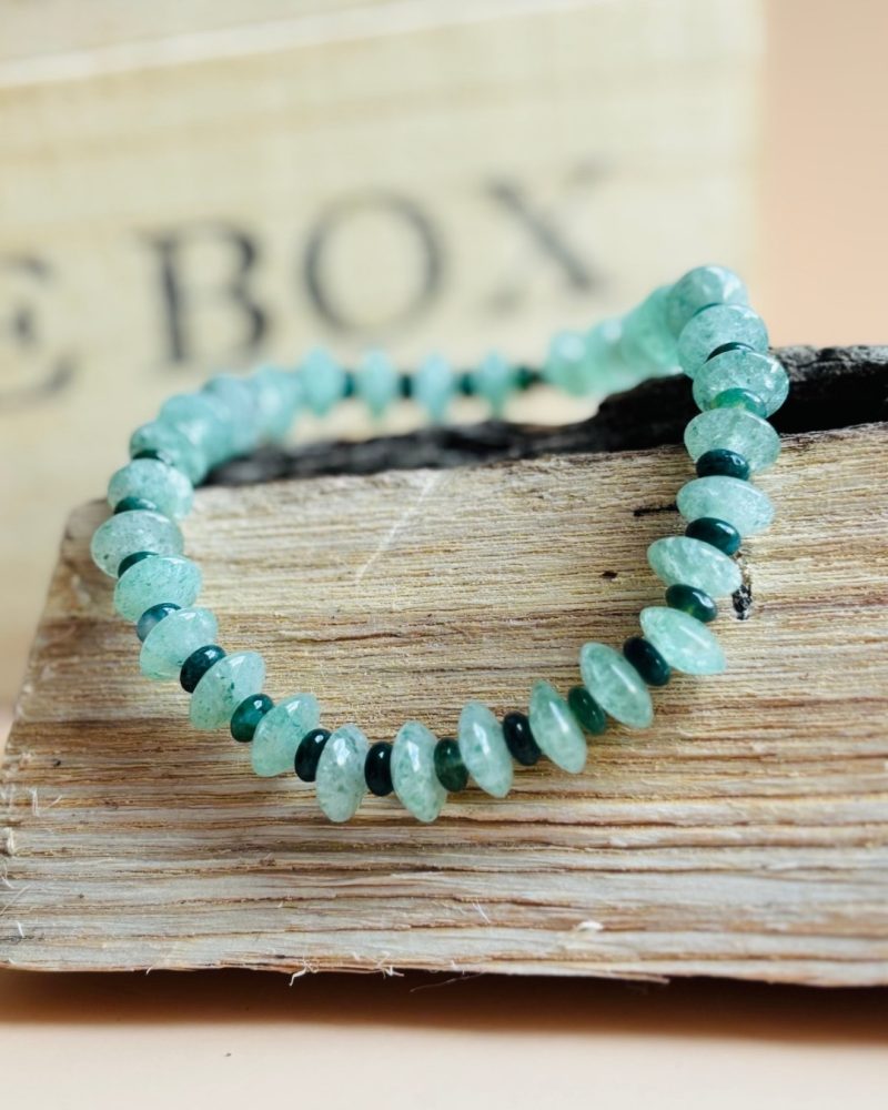 Handmade Green Aventurine & Moss Agate Bracelet 🌿