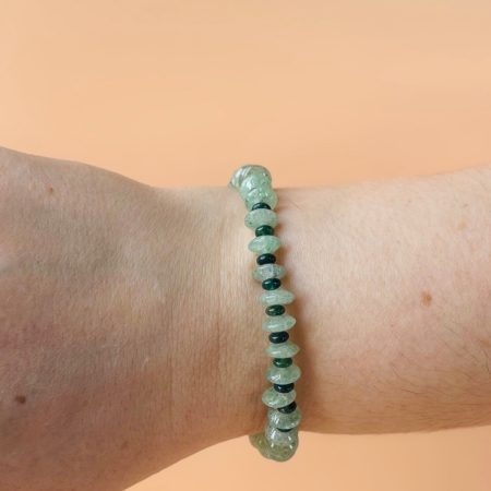 Handmade Green Aventurine & Moss Agate Bracelet 🌿
