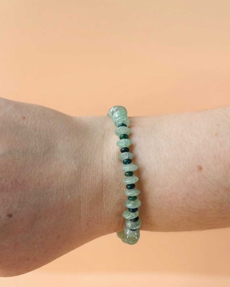 Handmade Green Aventurine & Moss Agate Bracelet 🌿