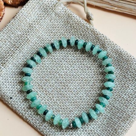 Handmade Green Aventurine & Moss Agate Bracelet 🌿