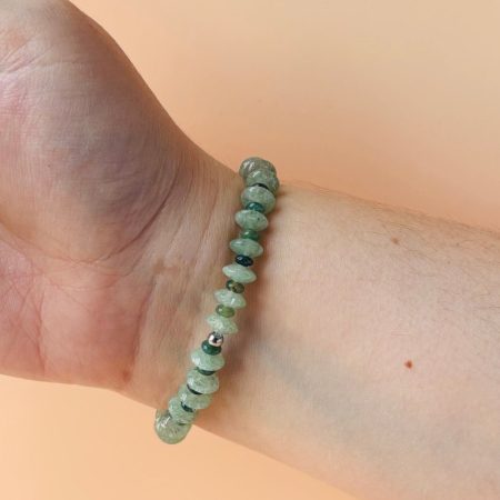 Handmade Green Aventurine & Moss Agate Bracelet 🌿