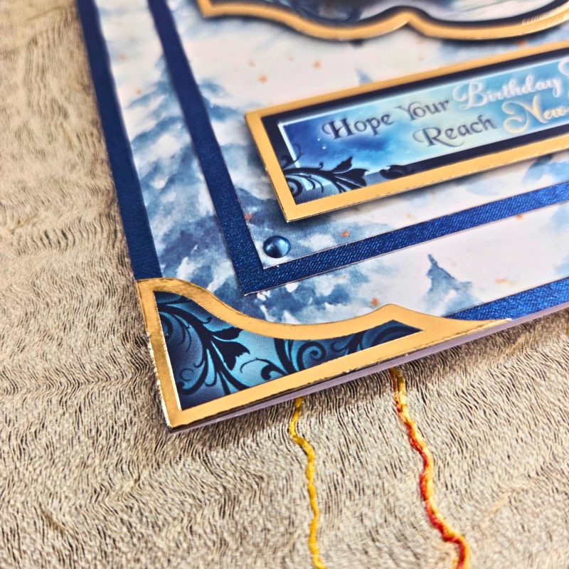 Handmade Owl Birthday Card In Deep Blue