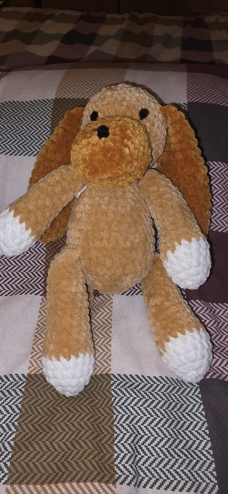 Handmade Crochet Puppy Soft Toy, Baby Safe and Lightweight, 10 Inches
