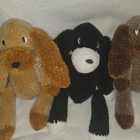 Handmade Crochet Puppy Soft Toy, Baby Safe and Lightweight, 10 Inches