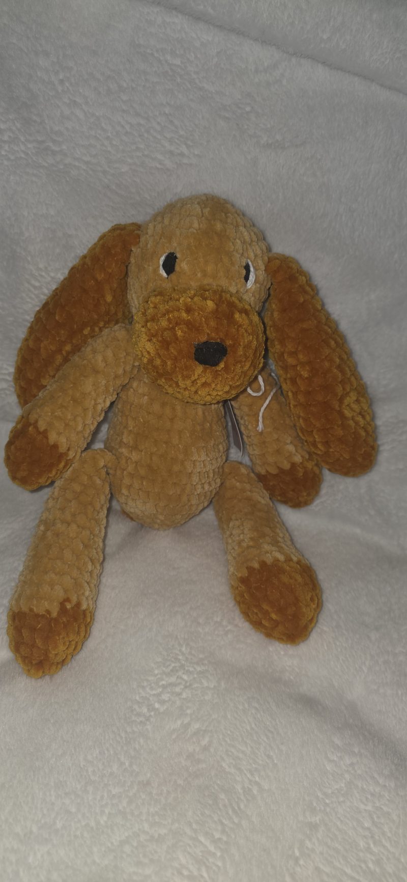 Handmade Crochet Puppy Soft Toy, Baby Safe and Lightweight, 10 Inches