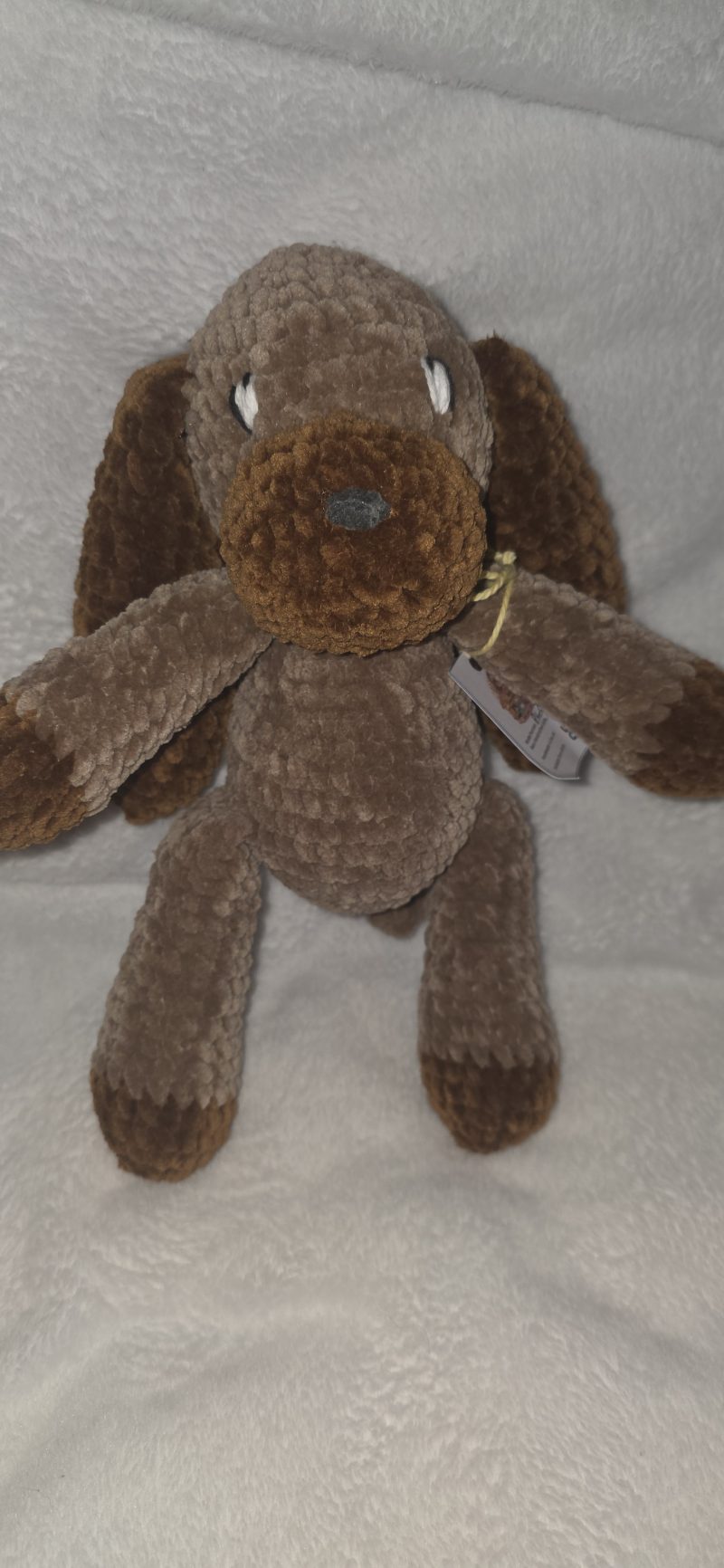 Handmade Crochet Puppy Soft Toy, Baby Safe and Lightweight, 10 Inches