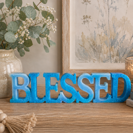 Blessed Resin Ornament. Handmade Coastal or Seaside Theme Home Decor