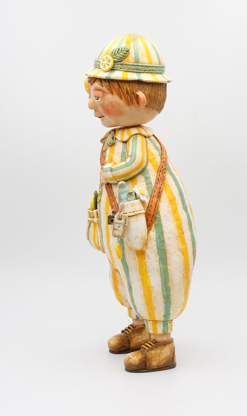 Handmade One of a Kind Art Doll Ellis Lemonfield, 33cm Tall