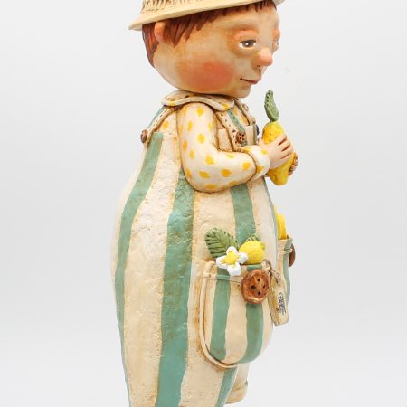 Clement Lemonwood OOAK Handmade Art Doll, 34cm Tall