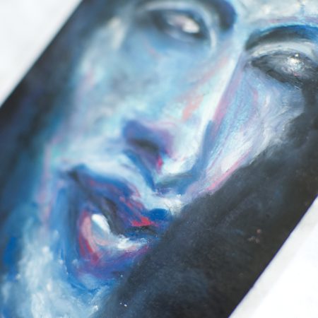 IV Amenhotep Akhenaten Portrait Original Oil Pastel Artwork A5