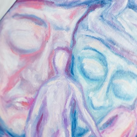 Dreaming Bodies Original Oil Pastel Artwork in 28 cm x 35.5 cm
