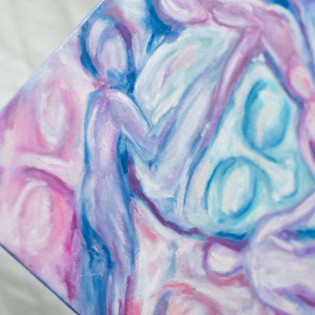 Dreaming Bodies Original Oil Pastel Artwork in 28 cm x 35.5 cm