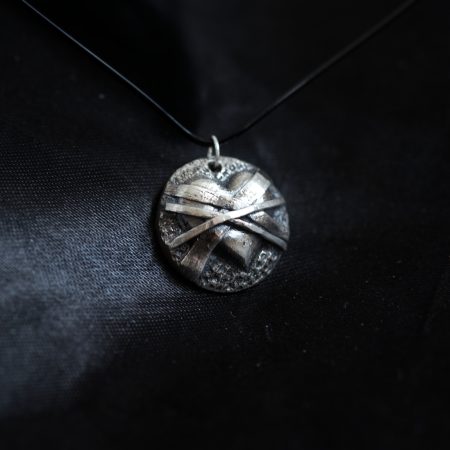 Tied Heart - Handmade Sterling Silver Heart Pendant UK Hallmark