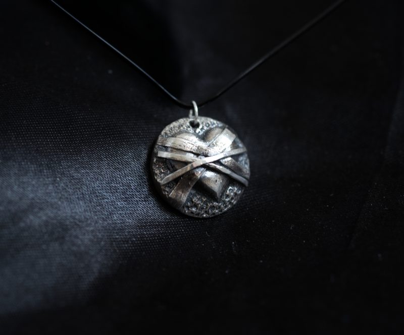 Tied Heart - Handmade Sterling Silver Heart Pendant UK Hallmark
