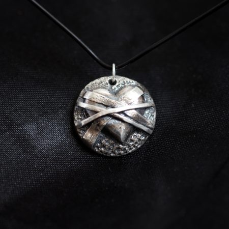 Tied Heart - Handmade Sterling Silver Heart Pendant UK Hallmark
