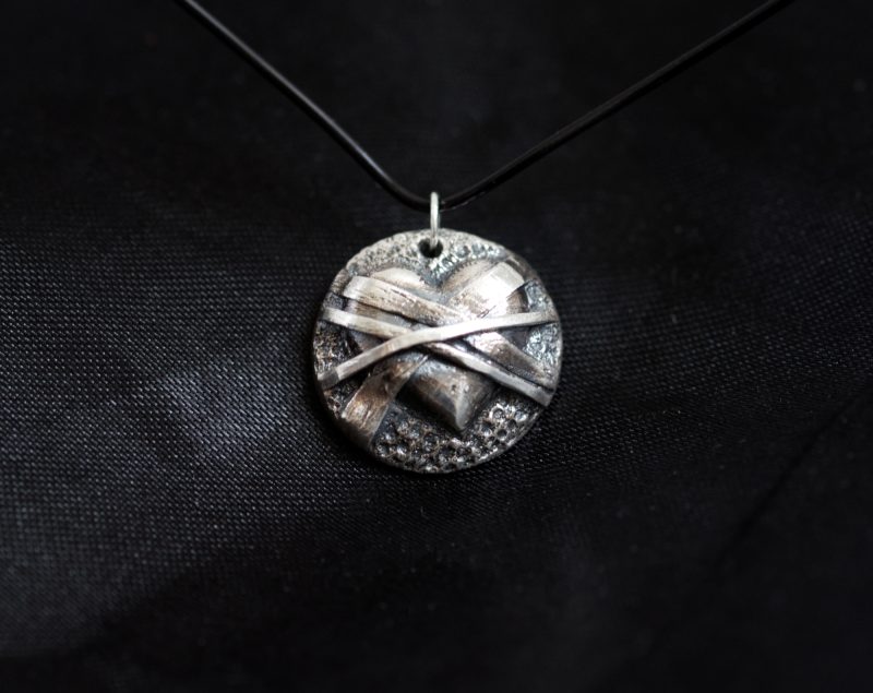 Tied Heart - Handmade Sterling Silver Heart Pendant UK Hallmark