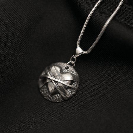 Tied Heart - Handmade Sterling Silver Heart Pendant UK Hallmark