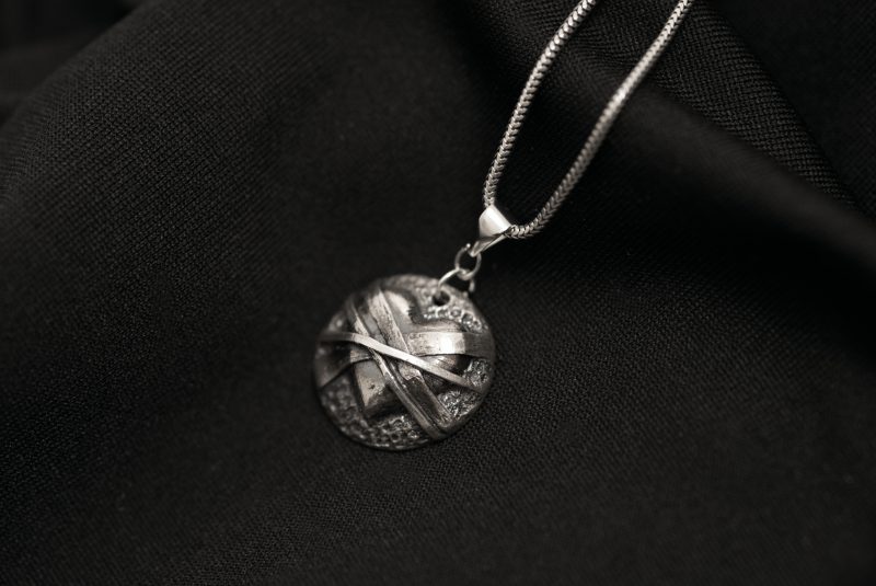 Tied Heart - Handmade Sterling Silver Heart Pendant UK Hallmark