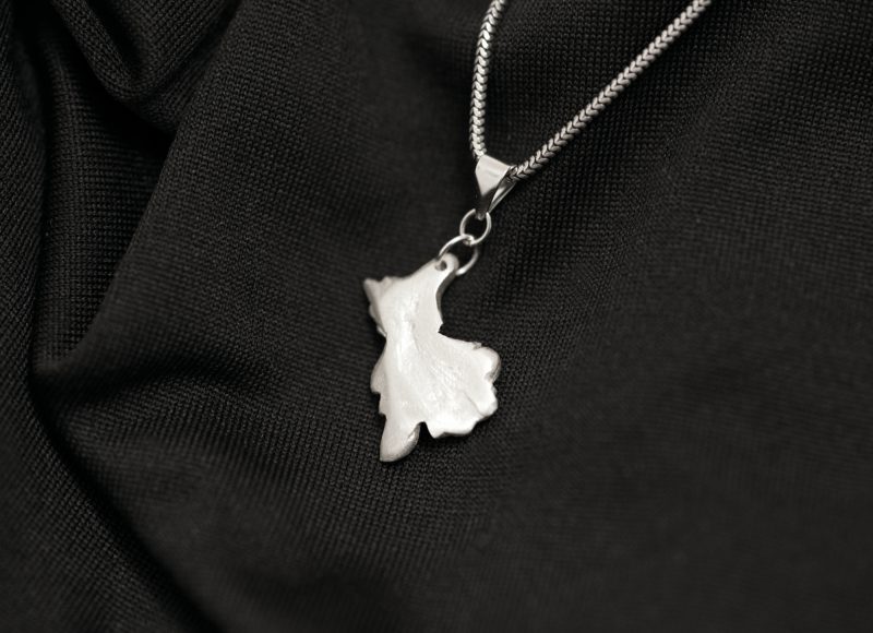 Sterling Silver Acanthus Fragment Pendant Handmade UK Hallmark