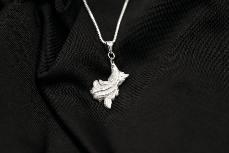 Sterling Silver Acanthus Fragment Pendant Handmade UK Hallmark