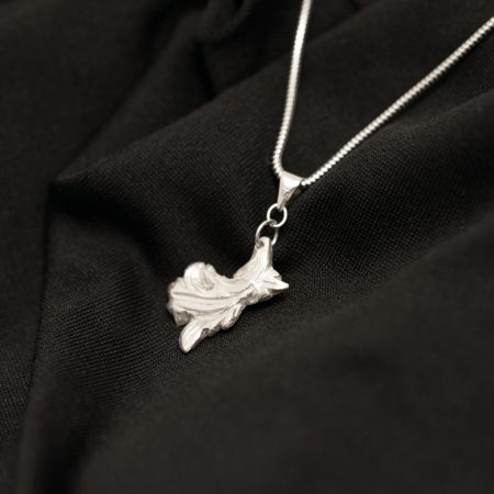 Sterling Silver Acanthus Fragment Pendant Handmade UK Hallmark