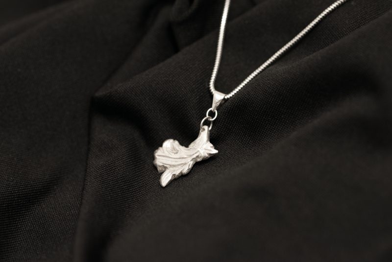 Sterling Silver Acanthus Fragment Pendant Handmade UK Hallmark