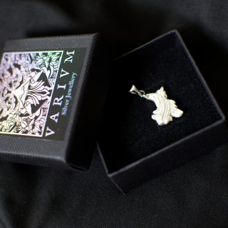 Sterling Silver Acanthus Fragment Pendant Handmade UK Hallmark