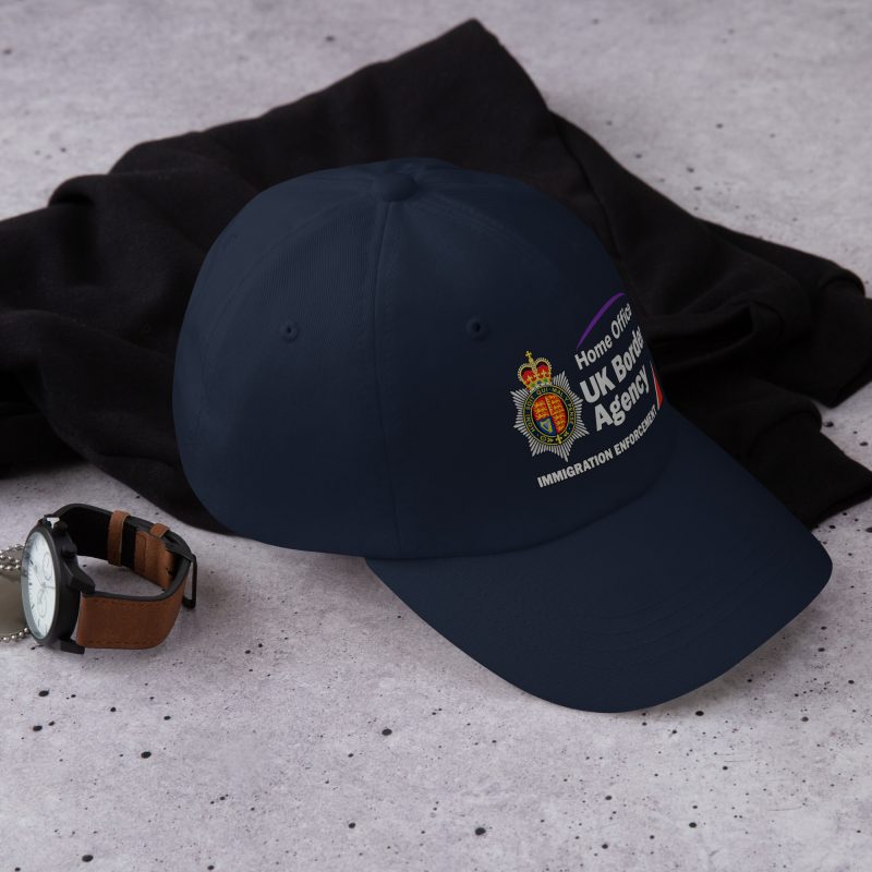 British Border Enforcement Parody Navy Cotton Baseball Cap