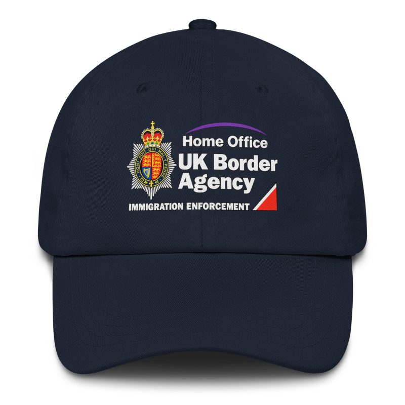 British Border Enforcement Parody Navy Cotton Baseball Cap