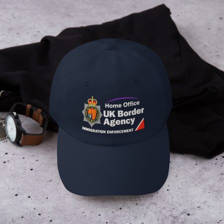 British Border Enforcement Parody Navy Cotton Baseball Cap