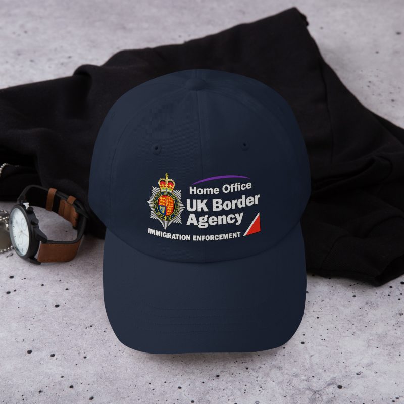 British Border Enforcement Parody Navy Cotton Baseball Cap
