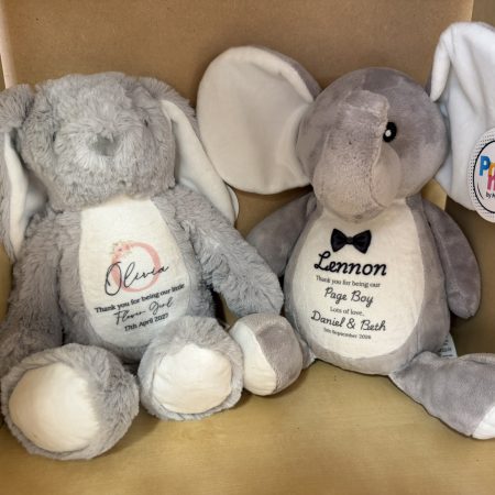 Personalised Printed Soft Toy – Flower Girl & Page Boy Wedding Gift