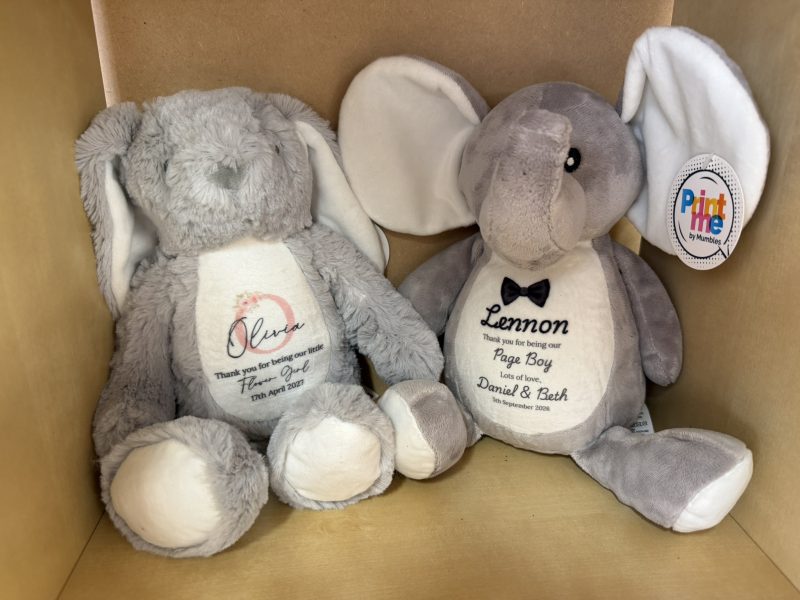 Personalised Printed Soft Toy – Flower Girl & Page Boy Wedding Gift