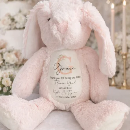 Personalised Printed Soft Toy – Flower Girl & Page Boy Wedding Gift