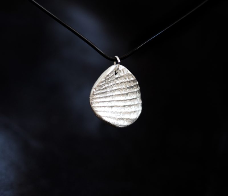 Handmade Sterling Silver Shell Pendant UK Hallmark